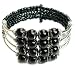 Kelevra BR0229 Ladies Stretch Cuff Bracelet with Faux Pearls.