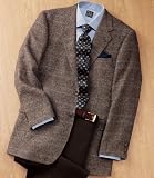 Executive 2-Button Camel Hair Sportcoat Extended Sizes (GREY W/BURG PLD, 48 REGULAR) Executive 2-Button Camel Hair Sportcoat Extended Sizes (GREY W/BURG PLD, 48 REGULAR)