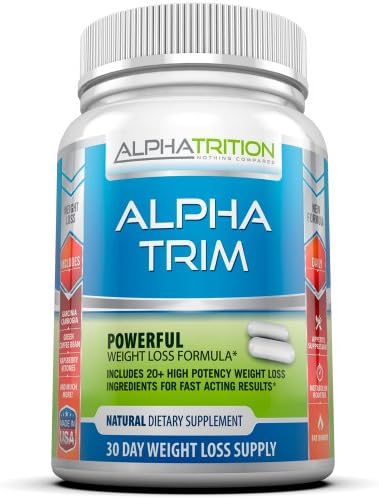 Alphatrim Powerful Weight Loss Formula With Garcinia Cambogia, Green Coffee Bean, Raspberry Ketones And 17 Other High Potency Ingredients For Maximum Weight Loss, Fat Burning, Suppressing Appetite And Much More!
