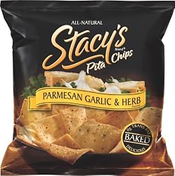 Stacy's Pita Chips, Parmesan Garlic & Herb, 1.5-Ounce Bags (Pack of 24)