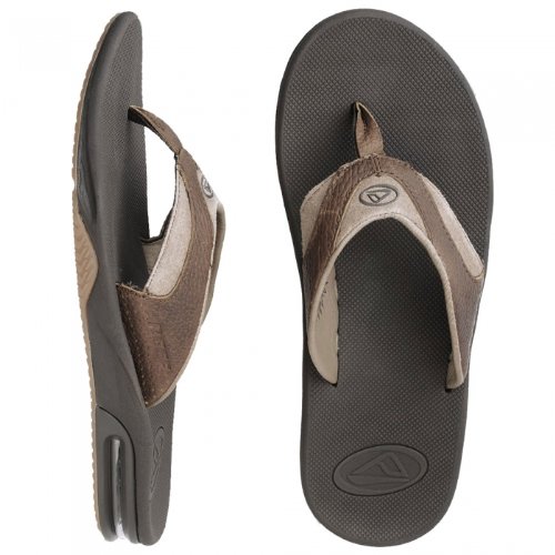 REEF LEATHER FANNING SANDALS Brown/Brown