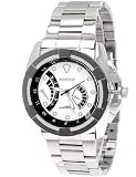 AVIATOR Herrenuhr,Herren Militär Chronograph Optik Uhr,XXL Armband Fliegeruhr,Silber,Weiß,Schwarz,inklusive Uhrenbox/Geschenkbox