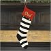 Black and Ecru Bold Stripe Stocking