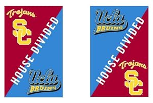 UCLA and Southern Cal - House Divided Flag - Garden Size