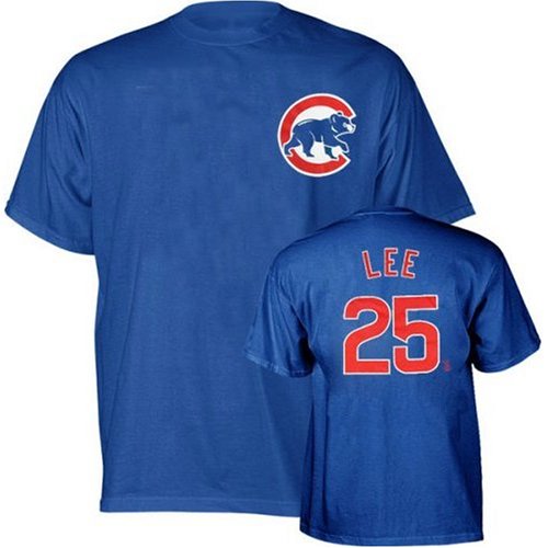 Derrek Lee Chicago Cubs Royal Blue Jersey Name & Number T-Shirt