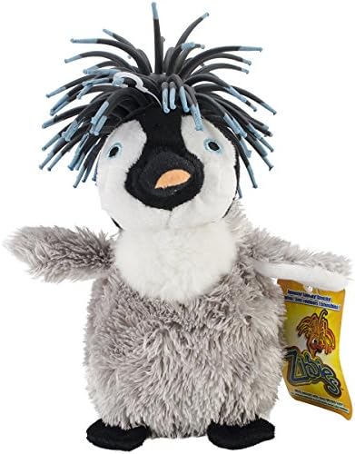 Zibbies for Pets Gigglez Plush Toy with Crazy Hair and Squeaker, 6.3-Inch