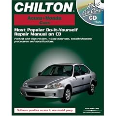 Chilton Acura, Honda 1984-2000 Cars: Most Popular Do-It-Yourself Repair Manual on CD