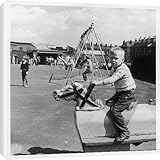 Canvas Prints of Children in Sheffield playground from Mary Evans