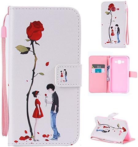 J7 Case,Galaxy J7 Wallet Leather Case, [Magnetic] [Card Slots] Style PU Leather Case Wallet Flip Stand [Flap Closure] Case Cover for Samsung Galaxy J7 (Couple)