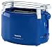 Rowenta TP-017 Toaster, blau, 2 Scheiben-Toaster, Brötchen-Röstaufsatz