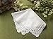 MyButterflyBasket Bridal Wedding Daisy Crochet Embroidered Lace Handkerchief/White,A006