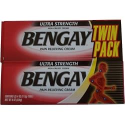 Bengay Ultra Strength Pain Relieving Cream, 2 Count, 4 Ounces Box