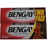 Bengay Ultra Strength Pain Relieving Cream, 2 Count, 4 Ounces Box ~ Ben Gay