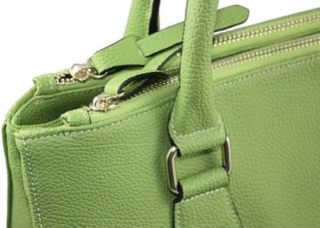 VIVITOW Vintage Chic Elgant Soft Leather Lady Office Tote Top Handle Satchel Leather Handbag Briefcase Purse Green