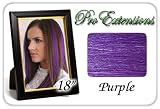 18 Inch Purple Highlight Streaks Pro Extensions Premier Human Hair Extensions