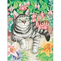 Kitten Flowers Color-by-Number