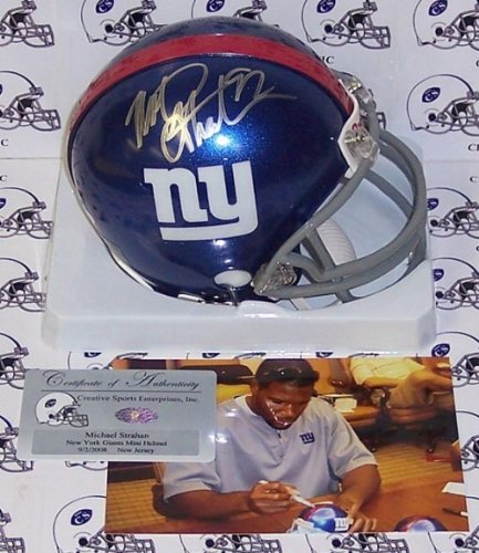 Michael Strahan Autographed/Hand Signed New York Giants Mini Helmet