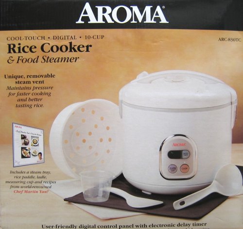 10-Cup Programmable Rice Cooker and Food Steamer (White) (10.83 H x 10.83 W x 11.22 D)