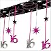 Sweet 16 Sparkle Foil Ceiling Decoration 12ft
