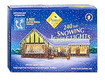Premier PD1356 240 Clear Snowing Outdoor Icicle Lights