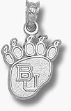 Baylor Bears 1/2 BU Paw Pendant - Sterling Silver Jewelry