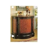 All new item Two toned finish wood hand painted design bombe chest console table