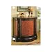Two toned finish wood hand painted design bombe chest console table