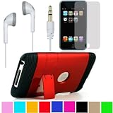 Carrying Case Holster for Ipod Touch 2nd Generation Ipod Touch 3rd Generation New Ipod Touch 2g 16gb 32gb 64gb (2nd & 3rd Generation) (Ipod Touch Not Included) + Headset Earphone 3.5mm + Screen Protector + Bonus Courage*wisdom Wristband