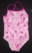 Girls 1 PC Swimsuit XX Back Pink/Magenta Floral