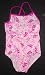 Girls 1 PC Swimsuit XX Back Pink/Magenta Floral