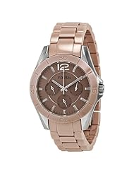 Fossil Riley GMT Antique Pearl Ceramic Ladies Watch CE1065