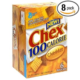 Chex 100 Calorie Snack Mix, Cheddar, 4.9-Ounce Packages (Pack of 8)