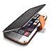 iPhone 6S Case / iPhone 6 Case, Verus [Vivid Diary][Black/Orange] - [Card Slot][Flip][Kickstand][Slim Fit][Wallet] - For Apple iPhone 6/6S 4.7