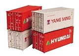 Graham Farish 379-352A Pack 20ft Containers Yang Ming & Hyundai (4)