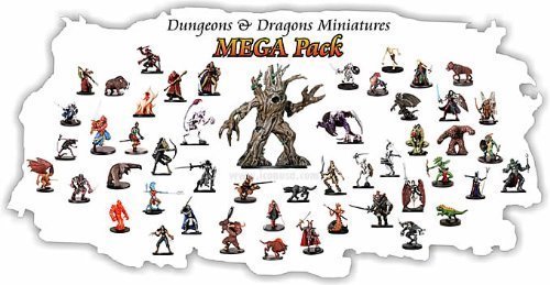 10 Assorted D&D Dungeons and Dragons Miniatures Figures Minis