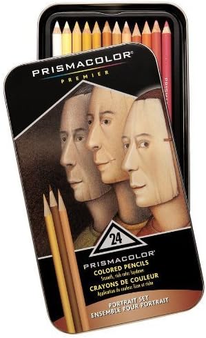 Sanford Prismacolor Premier Portrait Colored Pencil Tin 24/Pkg- by Newell Rubbermaid Company