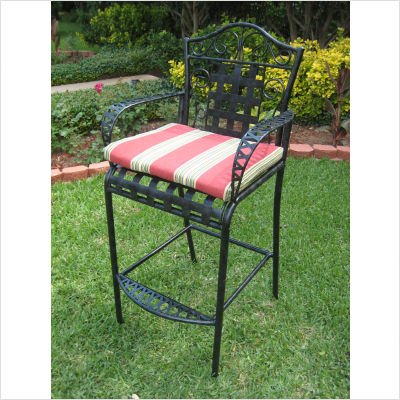 Mandalay Outdoor Iron Bar Height Patio Chair (Set of 2)