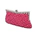 BMC Womens Evening Elegant Jeweled Rhinestone Pleated Cocktail Party Handbag