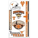 Texas Longhorns Temporary Body Tattoos 3 Pack