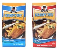 Krispy Fry Seasoned Coating Mix, Combo - 2 Original & 1 Cajun Recipe - 3 Pack