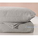 Natural Comfort Matelasse Blanket Coverlet, Raindrop Pattern, King, Light Grey