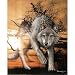 Professionally Framed Spirit Of Wolf (Wildlife) Art Print Poster - 13x19 with RichAndFramous Black Wood Frame