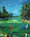 10th at Augusta - Large Framed or Unframed Canvas Art Print - Golf