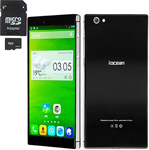 iOcean X8 3G Unlocked Smartphone (gift-8GB Card) 5.7 inch FHD 2GB+16GB Support NFC OTG MTK6592 Octa Core 1.7GHz Android 4.2.2 13MP WCDMA GSM Dual SIM, Black (Phone+ 8GB TF Card)