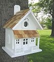 Home Bazaar Bird House- Nurseling Series Queen Mary Cottage (White) HB-9001WS