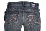 New Rock & Republic Women's Jeans - Roth - Flare Cut Low Rise Maxi Blue Bar Wash #RTH1850X
