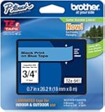 Brother Tape, Black on Blue, 18mm (TZe541) - Retail Packaging