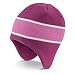 Beechfield peru beanie hat Mulberry, candy and natural