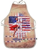 Red Dog I Love Our Heroes Patriotic Apron w/WWII image USA Made by FlagClothes
