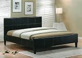 ODDISA KING SIZE FAUX LRATHER DOUBLE BED FRAME IN BROWN OR BLACK